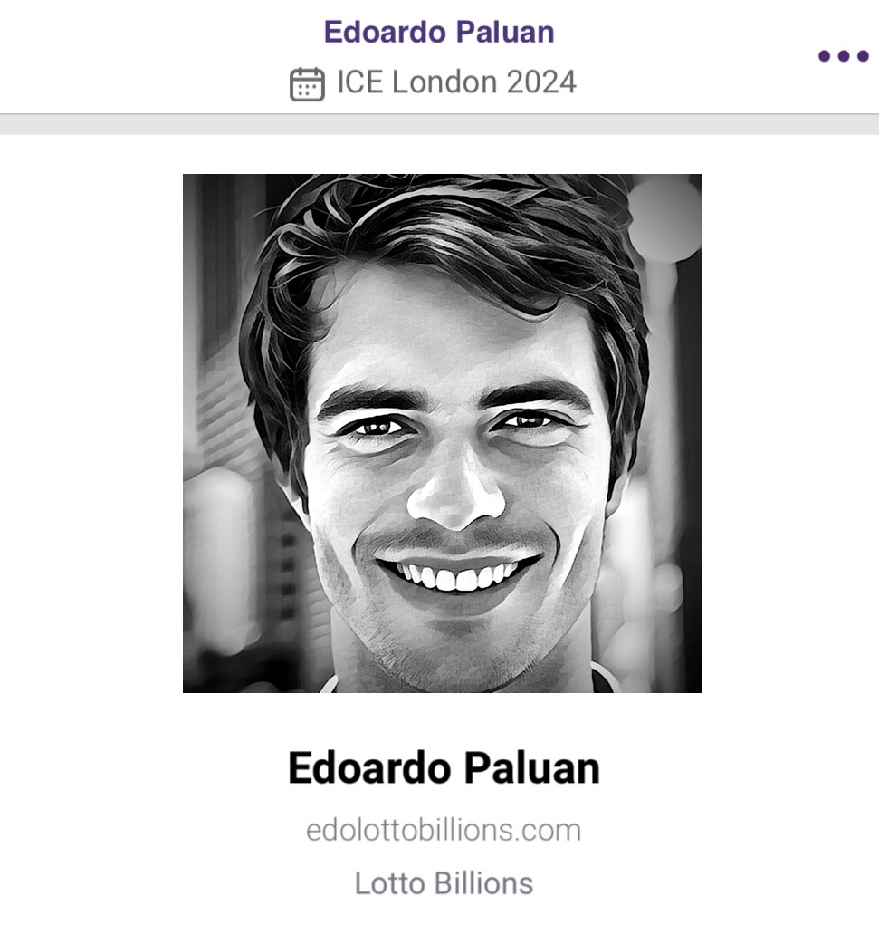 Edoardo Paluan, Co-founder and Chief Product Officer at Lotto Billions, a suspected Ponzi Scheme