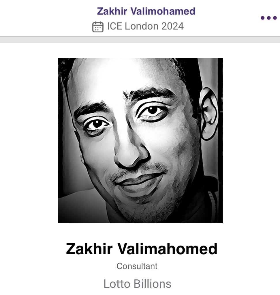 Zakhir Valimahomed - Lotto Billions